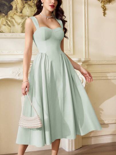 Vintamour Vestido de mujer elegante y vintage con bolsillos, vestido informal de té, atuendos de fiesta para el verano, atuendos de vacaciones para mujer, vestido blanco de verano, vestidos de verano para mujer, vestidos blancos para mujer, vestido de fiesta con corsé, vestidos formales para mujer, vestidos de cumpleaños para mujer, vestido de invitada de boda, vestidos de primavera para mujer, ropa de verano, atuendos de primavera para mujer, vestido de Pascua para mujer, atuendos de cumpleaños para mujer, vestido de boda