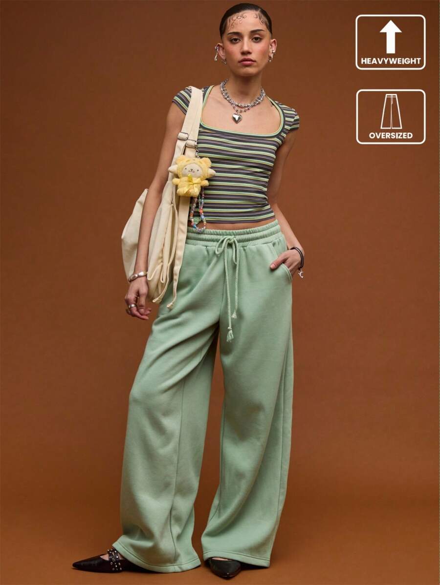 COUREZ Super Oversized Joggers /Winter Clothes For Women Winter Bottoms /Street Casual/Y2K Sexy