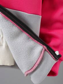 Sweat-shirt-shirt zippé avec poche et blocs de couleurs pour garçon préadolescent - Multicolore - Voir 5