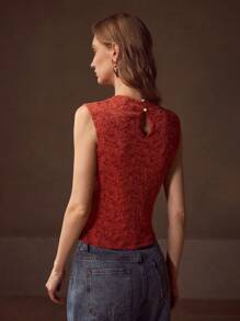 MOTF PREMIUM SLIM FIT TEXTURED TANK TOP - Red - View 3