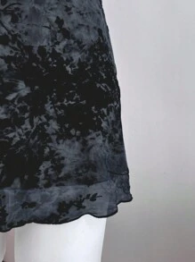 Elamini 植绒复古吊带背心百搭春夏连衣裙