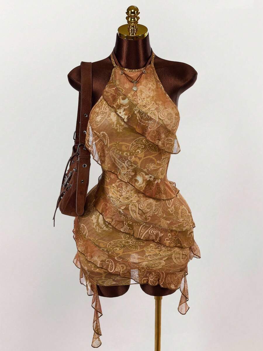 Amplova Hippie Style Women Summer Mini Dress