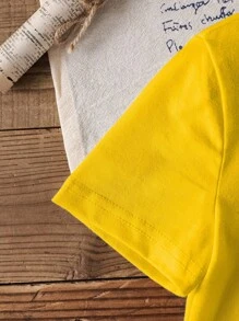 Rubble X SHEIN 男童两件套休闲卡通狗印花短袖T恤，夏季 - 彩色 - 查看 3