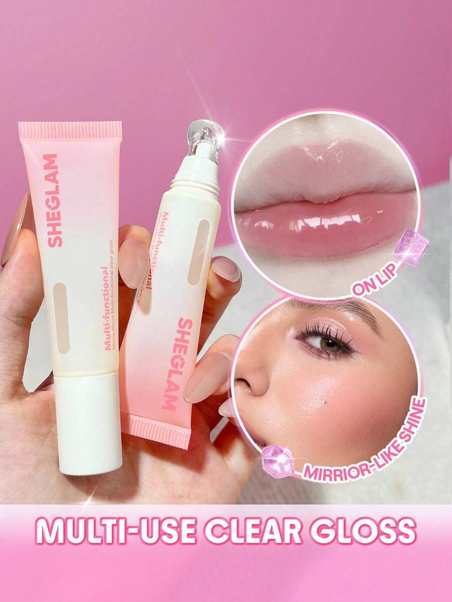 SHEGLAM Mirror Move Brillo transparente multifuncional lip combo Marca Belleza Maquillaje Maquullaje Cosmética para Mujeres Niñas Perfecto para Invierno Primavera Verano Ideal para Y2K Elegante Moda Adecuado para Cumpleaños Día de la Madre Regalo Fiesta Listo Mejor Color - Multicolor - Ver 1