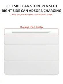 THE POWERPUFF GIRLS X SHEIN 花朵、泡泡、毛茛图案白色可爱折叠平板电脑保护套 - 彩色 - 查看 9