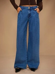 TrendSteals Women's Metallic Embellished Blue Jeans - Blue - View 5