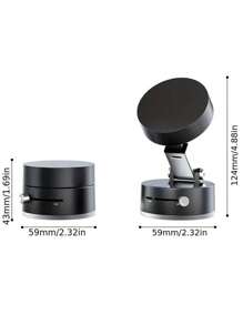 1pc Car Phone Holder, Suction Cup Holder, Manual Magnetic Vacuum Suction Car Phone Holder, Dual-Sided Vacuum Holder, 360° Hands-Free Viewing For Video And Navigation, Easy Installation, One-Handed Operation, Suitable For Cars And Fitness, Smartphone Holder, Holiday Gift