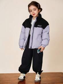 DAZY Girls Padded Coat, Fall - Purple - View 5