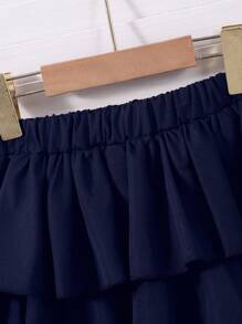 SHEIN 2pcs/Set Tween Girl Casual Simple Graphic T-Shirt And Printed Pants Set With Bag, Fashionable Outfit For Tween Girl, Daily Versatile