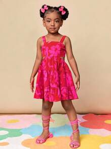 Travachic KIDS 年轻女孩碎花细肩带露背连衣裙 - 彩色 - 查看 3