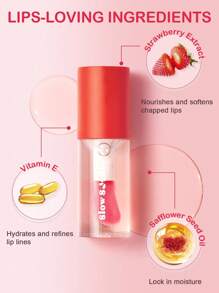 Aceite labial que cambia de color con sabor a fresa "Slow Sunday™", nutre y hidrata.