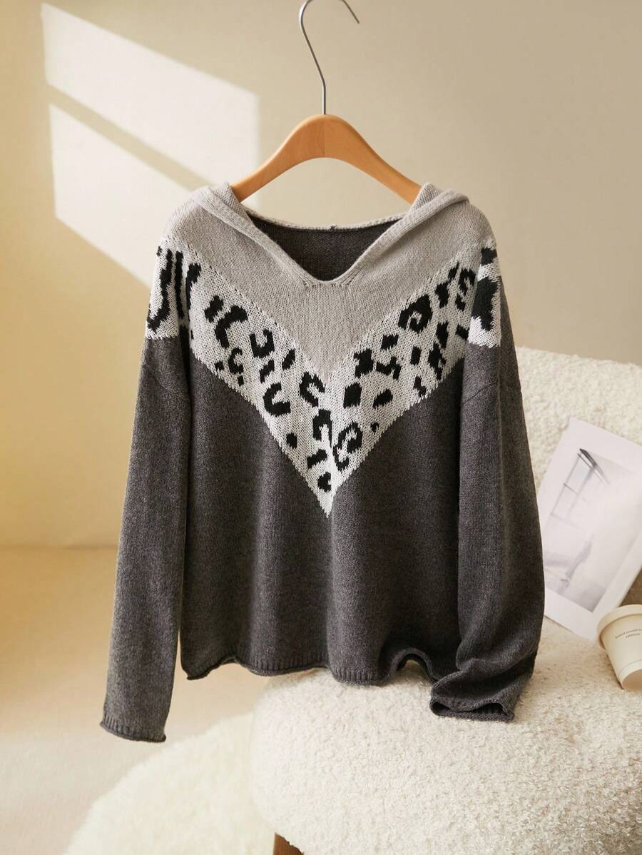 CosyJoli Lässiger, locker sitzender Langarm-Kapuzenpullover, Übergröße, Herbst-Winterkleidung für Damen