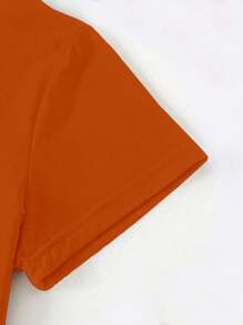 INAWLY Women's Round Neck 3D Floral Print Casual Versatile Short Sleeve T-Shirt