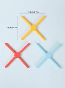 Madebyblanc 1PC Reative Bowl Mats, Plate Mats, Pot Mats, Household Heat-Resistant And Insulated Pot Mats, Coasters, Kitchen Non-Slip Foldable Round Anti-Scalding Table Mats - one-size - View 4