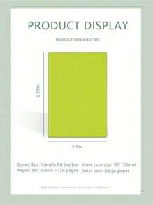 SHEIN 1 件 PU 皮革笔记本，720 页，厚度相当于 3 个普通笔记本，适合学生、素描、绘画、商务礼品、厚记事本、办公室会议记录，高品质纸张返校 - A6 - 查看 2