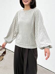 EMERY ROSE Ladies' Apricot Color Sweatshirts,Long Sleeve Tops Graduation,Back To School Outfits,Graduation,Teacher Outfits For Women,Back To School In Fall/Winter - Apricot - View 1