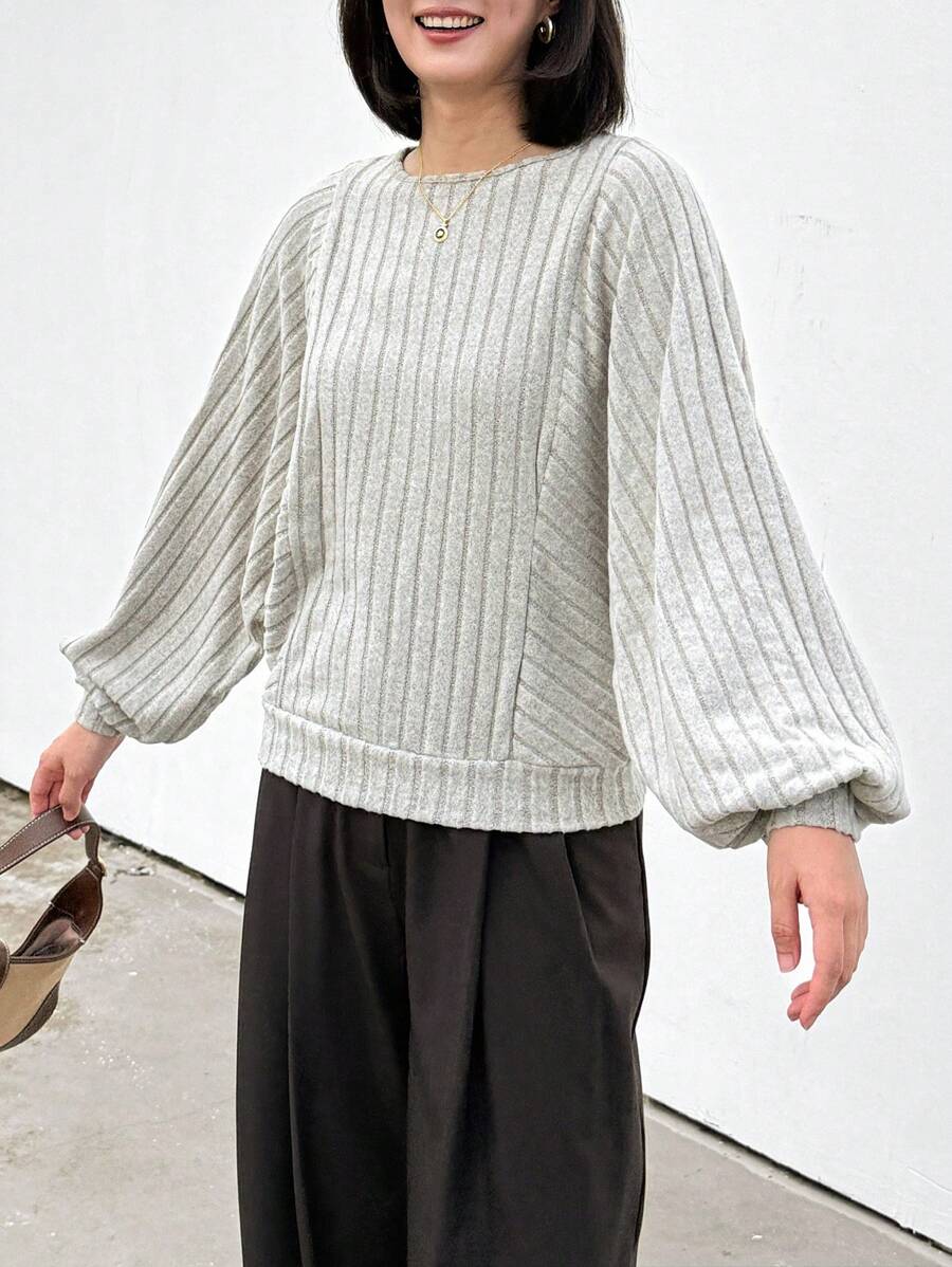 EMERY ROSE Ladies' Apricot Color Sweatshirts,Long Sleeve Tops Graduation,Back To School Outfits,Graduation,Teacher Outfits For Women,Back To School In Fall/Winter - Apricot - View 1