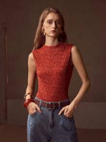 MOTF PREMIUM SLIM FIT TEXTURED TANK TOP - Red - View 5