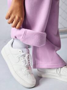 SHEIN Sports 女士休闲宽松腰部弹力纯色运动裤