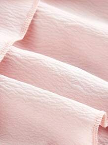 SHEIN MOD Plus Size Pink Cute Cake Ruffle Hem Cropped Tank Dress,Graduation Dress,Corset Dress - Pink - View 4