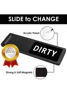 SHEIN 洗碗机磁铁清洁脏污标志，洗碗机清洁脏污标志配件，防刮/超强软磁铁，带可选粘合剂/易于读取和滑动 - 彩色 - 查看 7