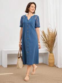 Miaspire Women's Clothing Daily Wear Holiday Dress
Spring And Summer V-Neck Lace Patchwork Daily Casual Dress
Comfortable And Breathable Cotton Fabric Women's Mid-Length Dress,Country Outfits Women,Glamour Dress
Miaspire Women's Clothing Daily Wear Holiday Dress
Spring And Summer V-Neck Lace Patchwork Daily Casual Dress
Comfortable And Breathable Cotton Fabric Women's Mid-Length Dress
Vintage Clothes Women,Old Money Style Women Button Down Dress Lace Dress Cotton Dress Cotton Dress ,Lace Romance