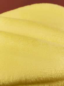 LOONEY TUNES X SHEIN 1 chiếc mặt nạ ngủ hình Tsuritama mắt to dễ thương, thêu thủ công, vải nhung mềm mại, thoải mái, chắn sáng tốt, cần thiết cho du lịch, ngủ trưa, ngủ đêm, kỳ nghỉ. - Màu vàng - Xem 6