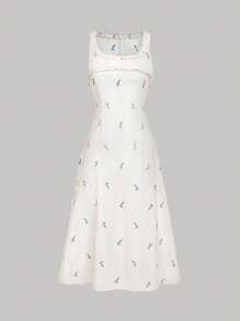 SHEIN MOD Robe superposée transparente avec doublure blanche pour femmes - Blanc - Voir 8