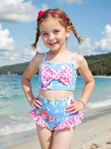 Infant/Baby GirlFloral Print Swimsuit Set, Playwear & Holiday