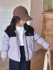 DAZY Girls Padded Coat, Fall - Purple - View 2