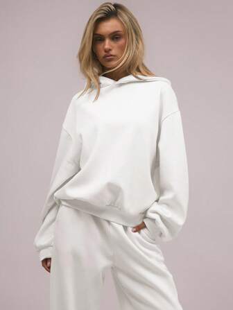 MUSERA Oversized Fleece Hooded Sweatshirt