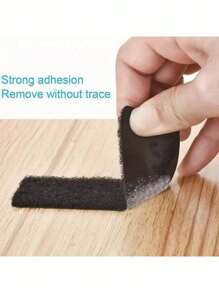 SHEIN 10/20/40/60pcs Self Adhesive Hook And Loop Strips, Sticky Back Tape Fastener, Heavy Duty Mounting Strips For Home Or Office Use - Instead Of Holes And Screws - Black - View 9