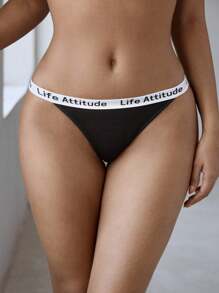 SHEIN 3件装女式休闲运动低腰三角裤 - 彩色 - 查看 6