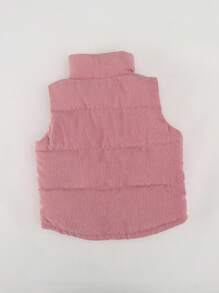 Young Girl's Cotton Padded Waistcoat, Corduroy Thickened,,In Fall/Winter