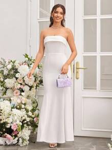 SHEIN Belle 女士水钻装饰奢华时尚手提包和晚装手包 - 淡紫色 - 查看 4