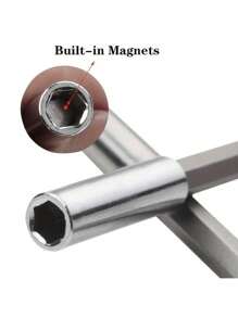 10 Piece Magnetic Extension Socket Drill Bit Holder 1/4 Inch Hex Power Tool, 2.36 Inch Long, Boost Power Tool Efficiency, Screwdriver Bit Holder Quick Release Hex Shank Drill Bit Extender Adapter Set For Screw Nut Drill