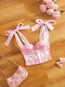 FairyFlirt ثدييه للسيدات بحلقة وأسلاك للصدر - وردي - مشاهدة 1