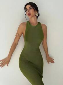 Firerie 波西米亚风女式毛衣裙、演唱会服装、优雅性感度假辣妹奶油黄色纯色紧身露背针织钩针连衣裙、太阳裙、夏季连衣裙、海滩度假长裙