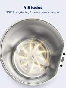 Teckwe Máy xay cà phê điện, máy xay gia vị, máy xay hạt cà phê, máy xay bột nút nhấn một chạm dễ dàng bật/tắt, hoàn hảo cho các loại thảo mộc, gia vị, hạt, ngũ cốc và hạt cà phê (màu xanh) - phích cắm EU - Màu xanh lam - Xem 4