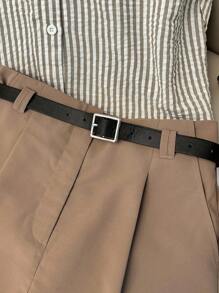 Franclia French Summer Leisure Unique Striped Design Women's Two-Piece Suit Back To School Teacher Outfits For Women School Clothes Going Out Tops Lounge Sets For Women Back To School Clothes Shirts Shorts Two Piece Set Women Sets - Multicolor - View 5