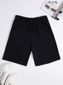 RueChic Ensemble de 2 pièces shorts de base en tissu gaufré 100% coton pour hommes