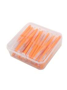 SHEIN 50 件深层清洁牙间刷不锈钢丝配尼龙刷毛，非常适合牙齿和牙缝，口腔卫生必需品 - 彩色 - 查看 10