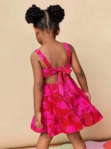 Travachic KIDS 年轻女孩碎花细肩带露背连衣裙 - 彩色 - 查看 4