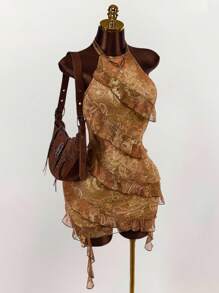 Amplova Hippie Style Women Summer Mini Dress