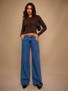 TrendSteals Women's Metallic Embellished Blue Jeans - Blue - View 6