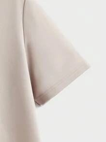 Manfinity Homme Japanese Style Dragon & Cherry Blossom Graphic Regular Fit Khaki Short Sleeve T-Shirt And Shorts Set For Men - Khaki - View 5