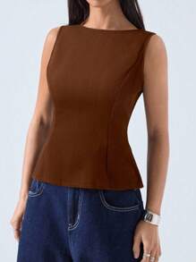 LYSMO 女式夏季时尚设计师黑色上衣