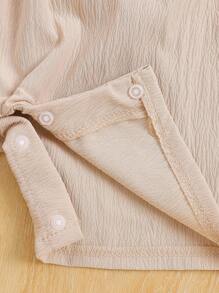 SHEIN 1pc Baby Girls' Sleeveless Romper, Casual Loose Open Crotch, Comfortable & Soft, Fashionable Everyday/Travel Wear, Summer New Arrival