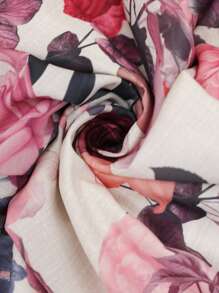 Vivid Eden 波西米亚花卉印花V领长袖连衣裙 - 彩色 - 查看 8