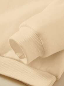 Tween 女童休闲长袖连帽厚款卫衣，适合秋冬季